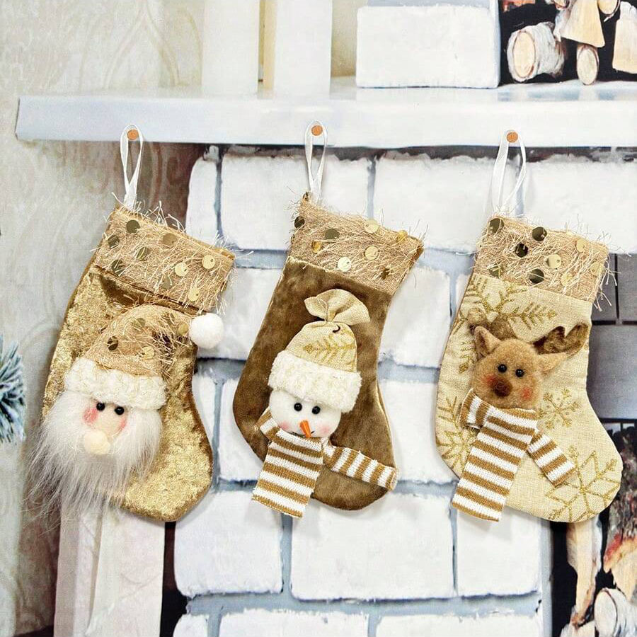 3pcs Christmas Decoration Stoc - đánh giá và giá Christmas Stocking Hanging