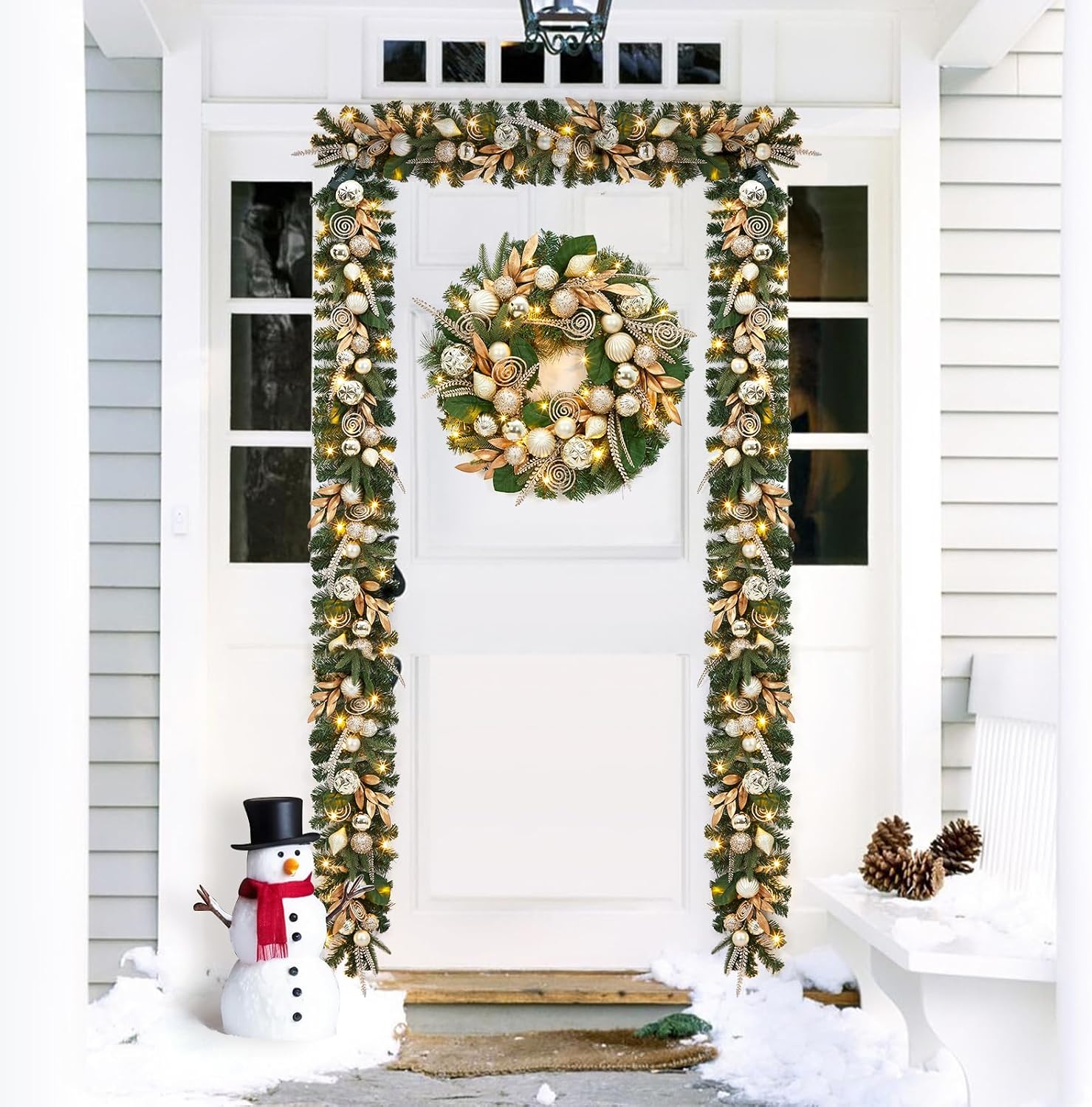 Garvee 24 Inch Christmas Wreat - đánh giá và giá Led Fairy String Lights