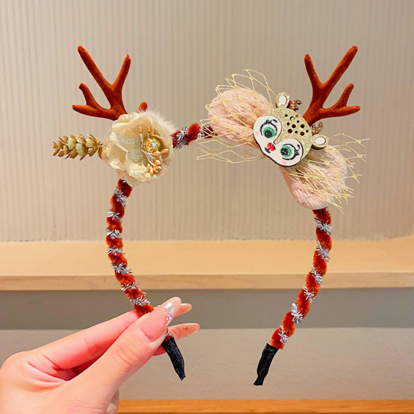 Christmas Plush Headband Cute  - đánh giá và giá Reindeer Antlers Headband