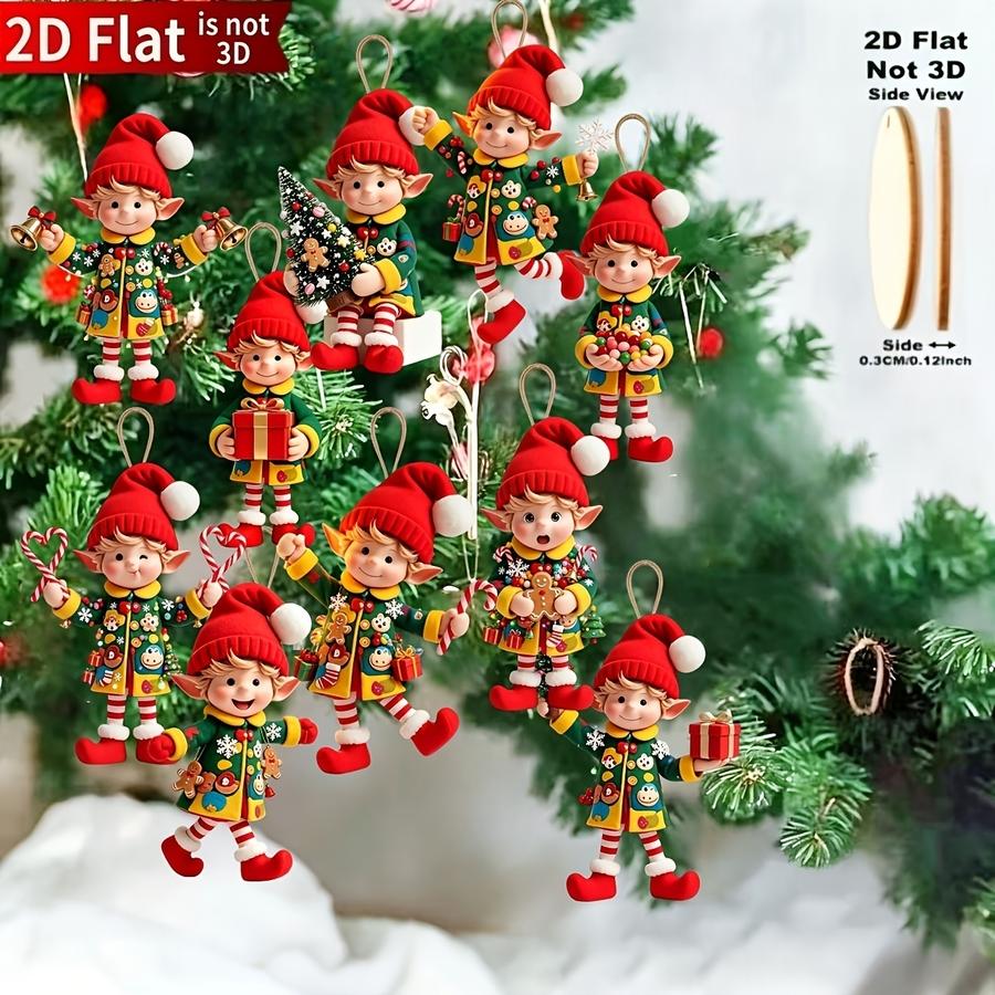 1/5/10/20/50/100pcs 2D Flat, 1 - đánh giá và giá Christmas Tree Artificial
