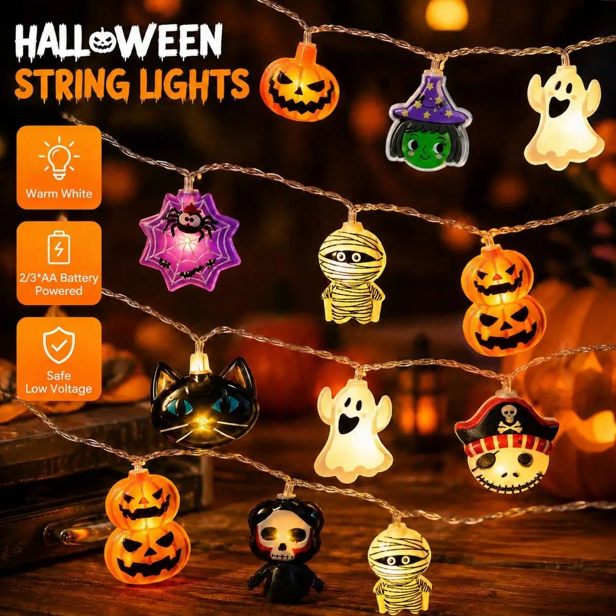 1.5M Halloween LED String Ligh - đánh giá và giá Led Fairy String Lights