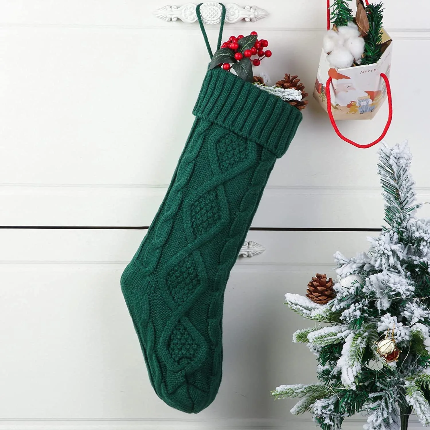 2026 New Knitted Christmas Sto - đánh giá và giá Christmas Stocking Hanging