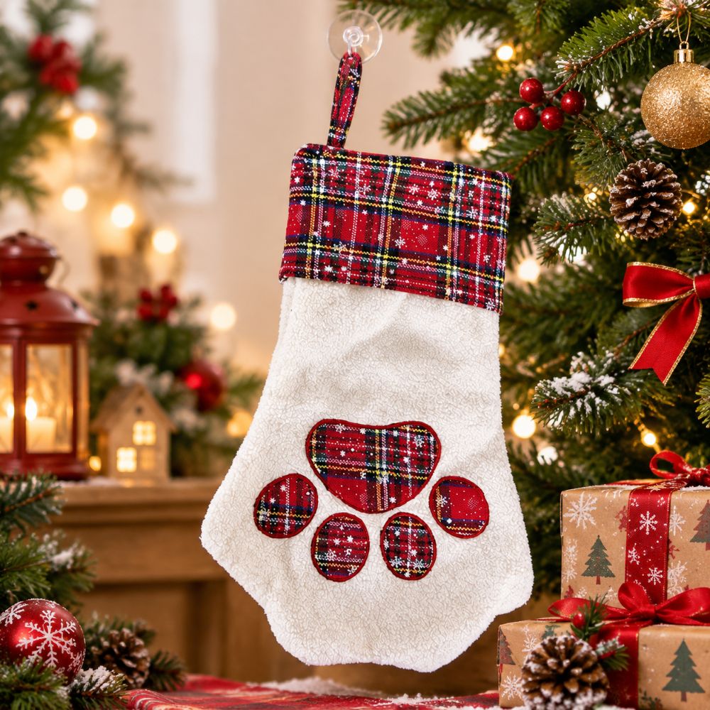 Xmas Gifts Paw Print Christmas - đánh giá và giá Christmas Stocking Hanging