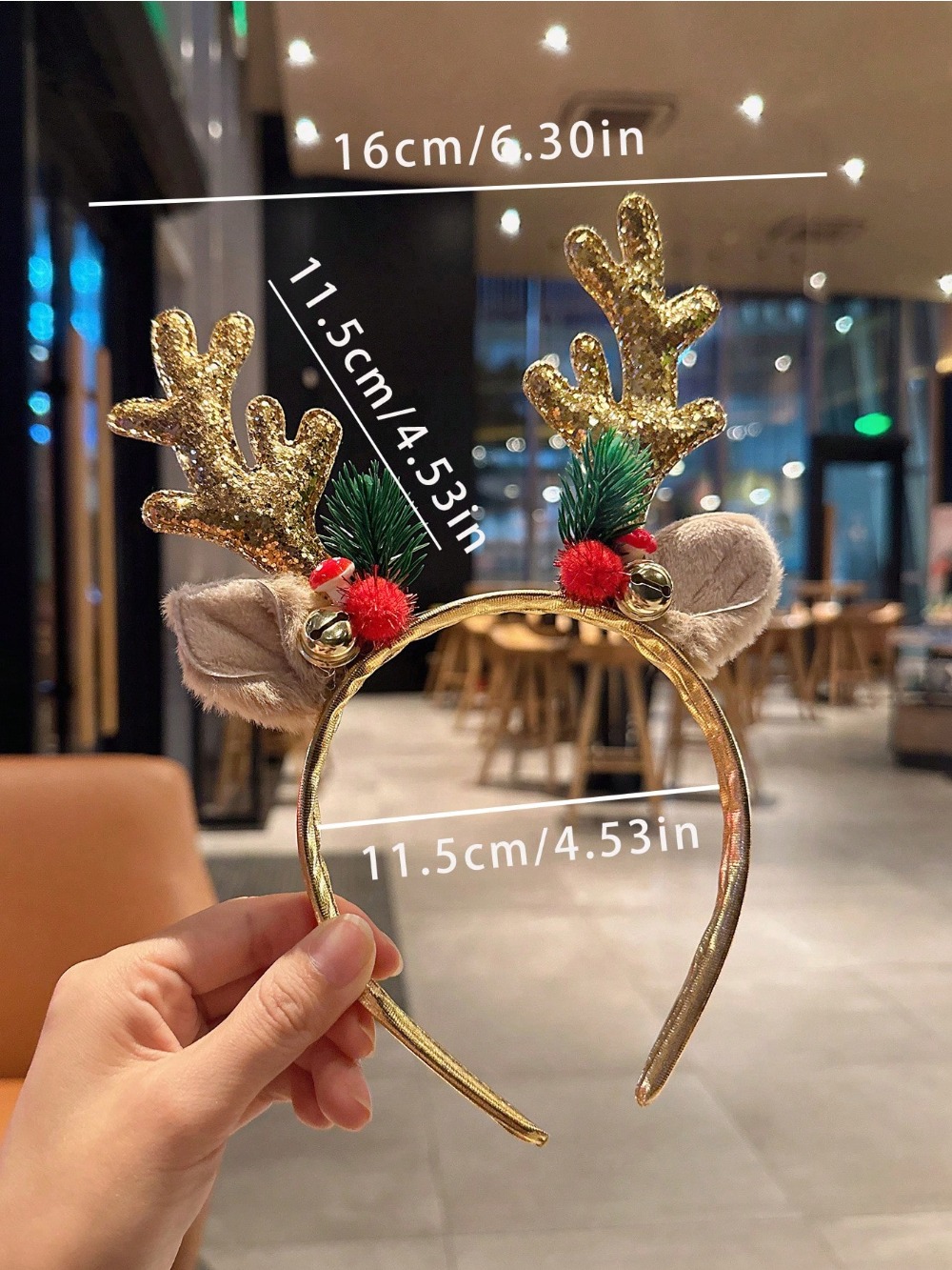1pc Gold Sequin Mushroom Chris - đánh giá và giá Reindeer Antlers Headband