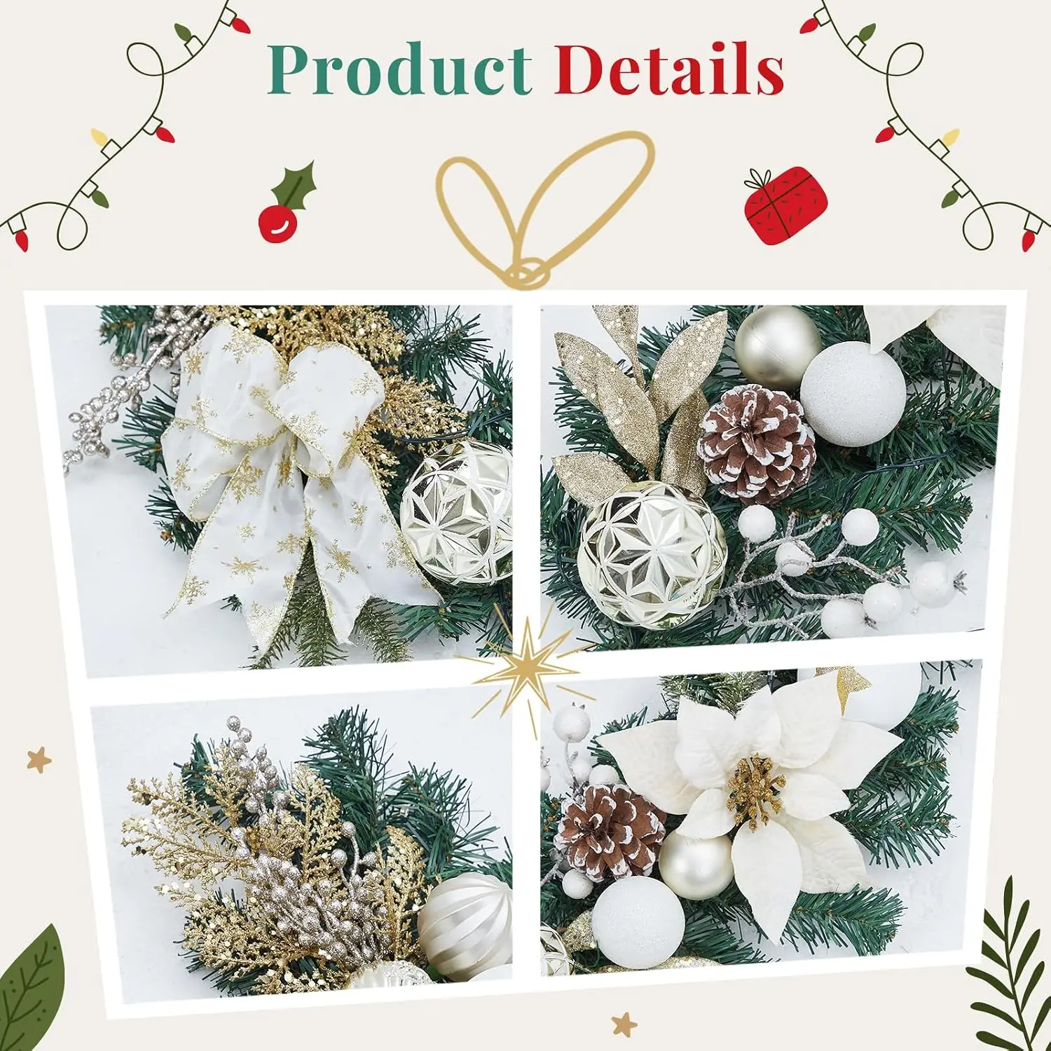 Garvee 6ft Pre-Lit Christmas G - đánh giá và giá Led Fairy String Lights