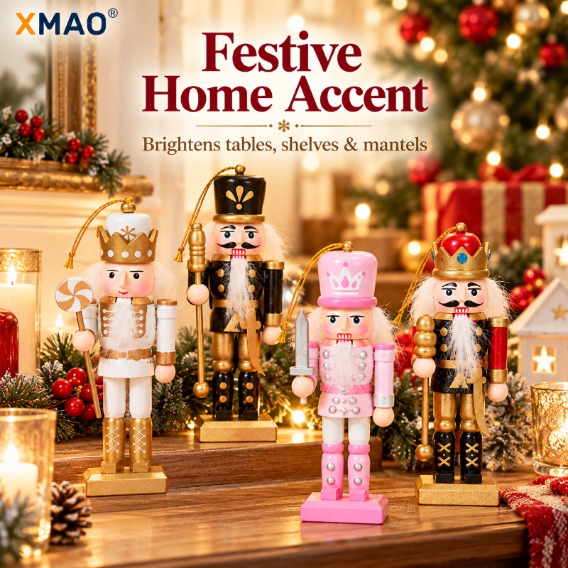 13CM Glitter Wooden Nutcracker - đánh giá và giá Nutcracker Figurine
