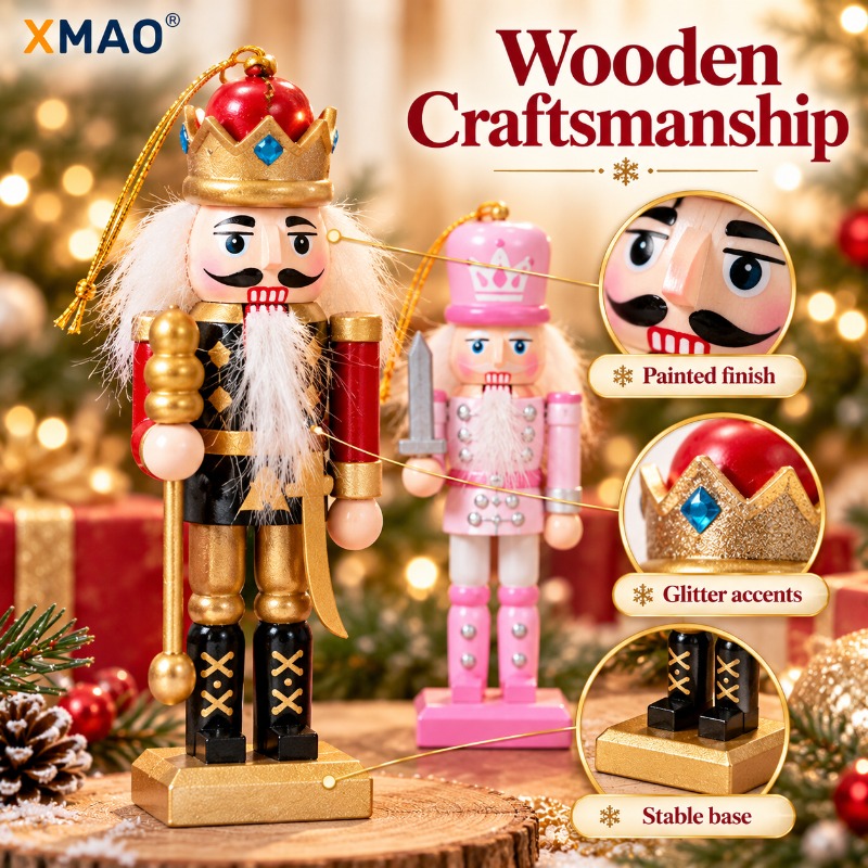 13CM Glitter Wooden Nutcracker - đánh giá và giá Nutcracker Figurine