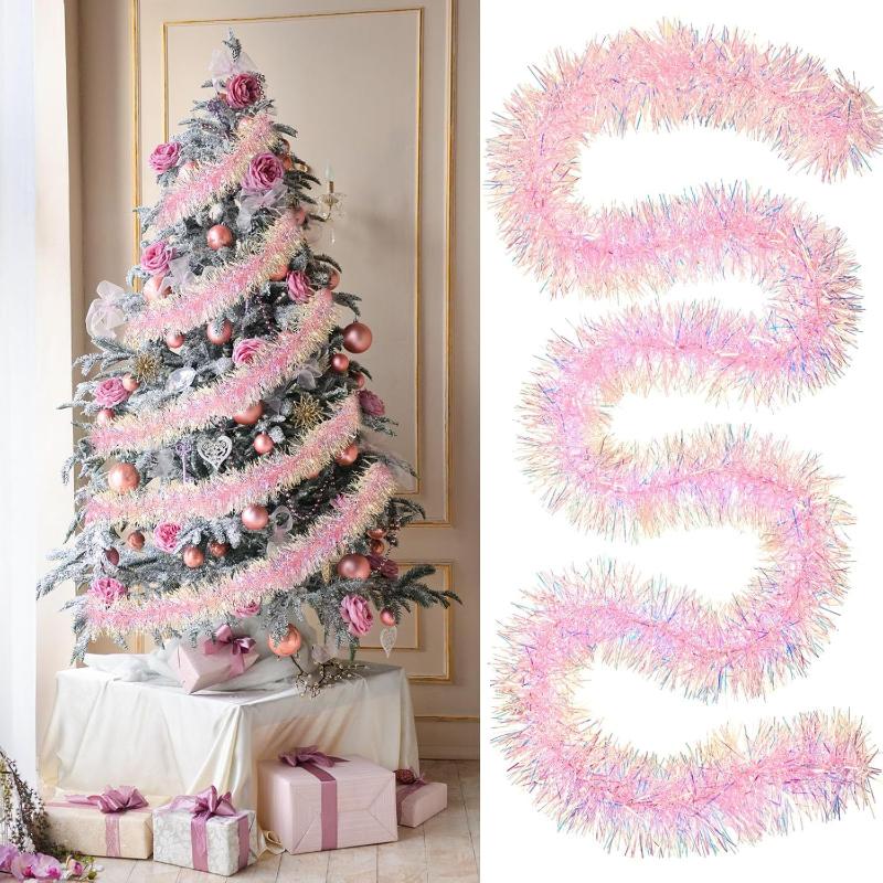 2M Pink Tinsel Garland Shiny M - đánh giá và giá Tinsel Garland Decoration