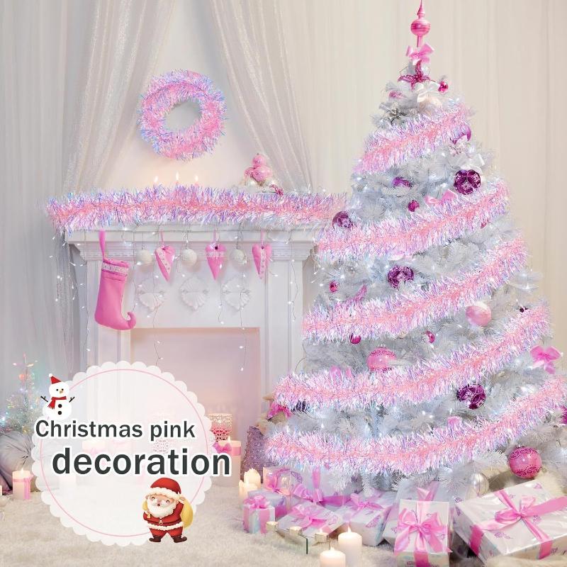 2M Pink Tinsel Garland Shiny M - đánh giá và giá Tinsel Garland Decoration